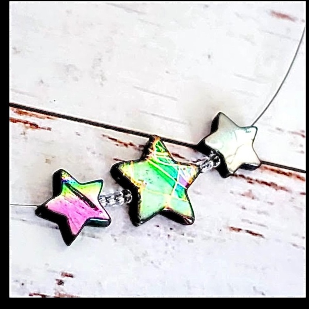 Abalone Shell Floating Star Necklace